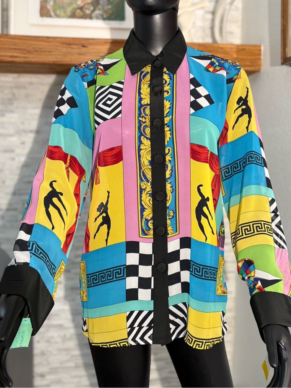 Vintage Martinique "Crazy Art" or "Pop Art" blouse. Still has on original tags.